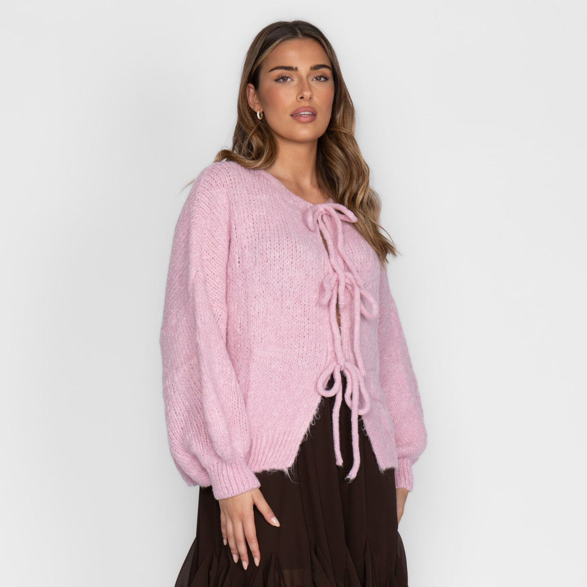 Noemí | Cárdigan oversize con lazos delanteros