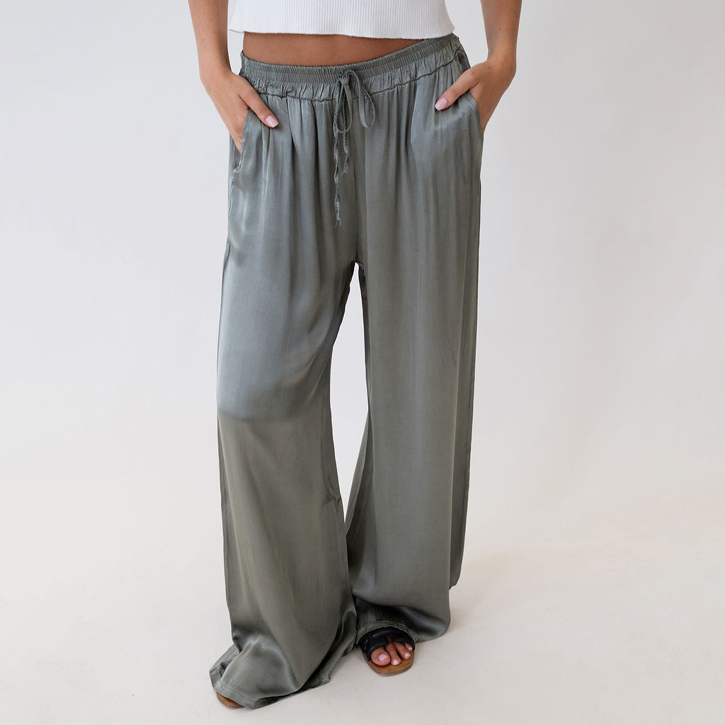 Aroa | Pantalón satinado ancho