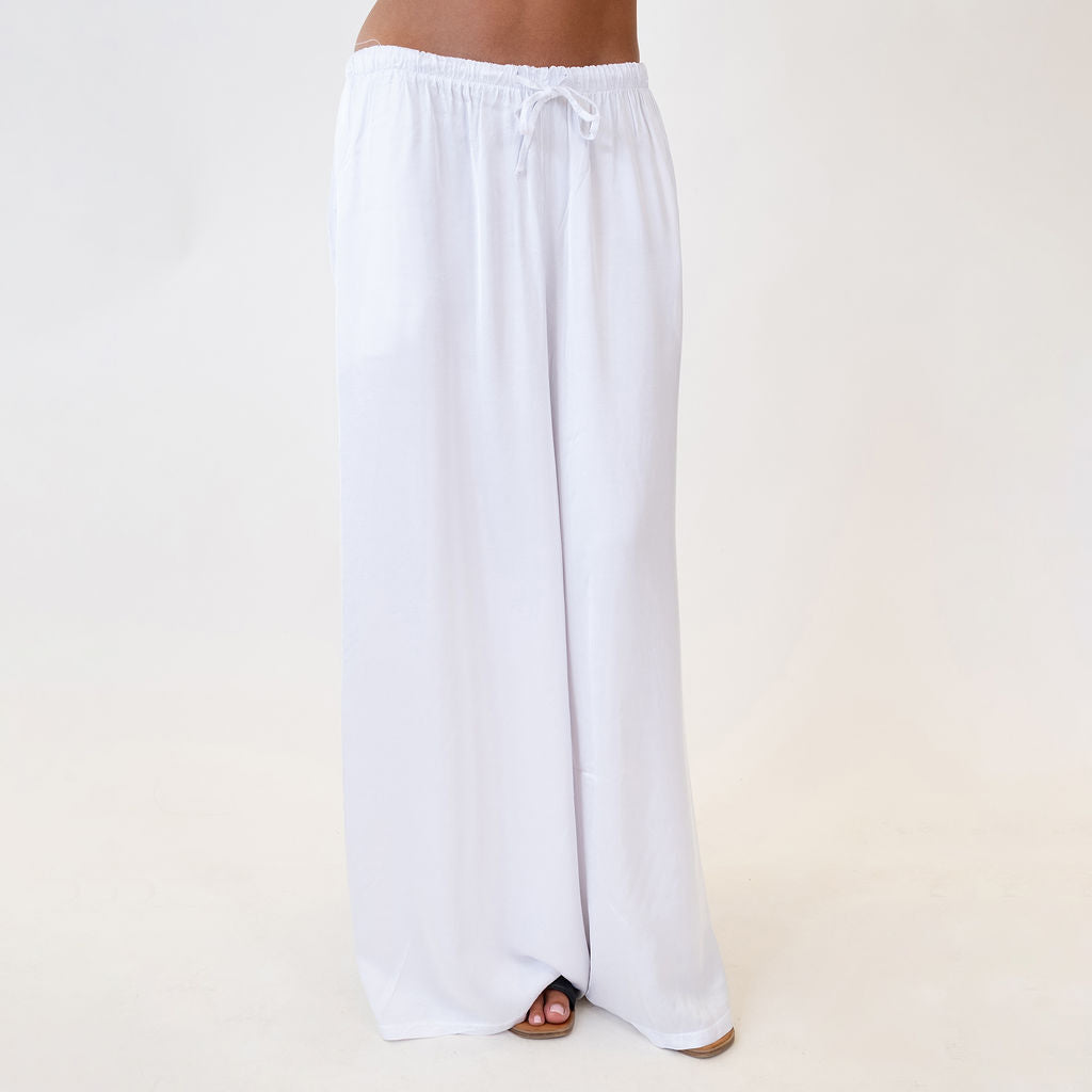 Leire | Pantalón satinado de pierna extra ancha