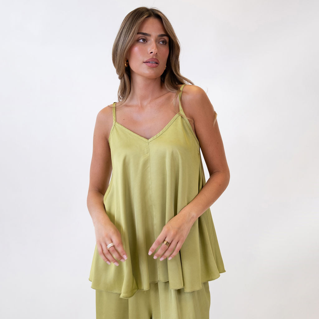 Clara | Top satinado