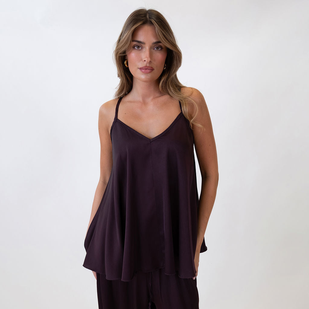 Clara | Top satinado