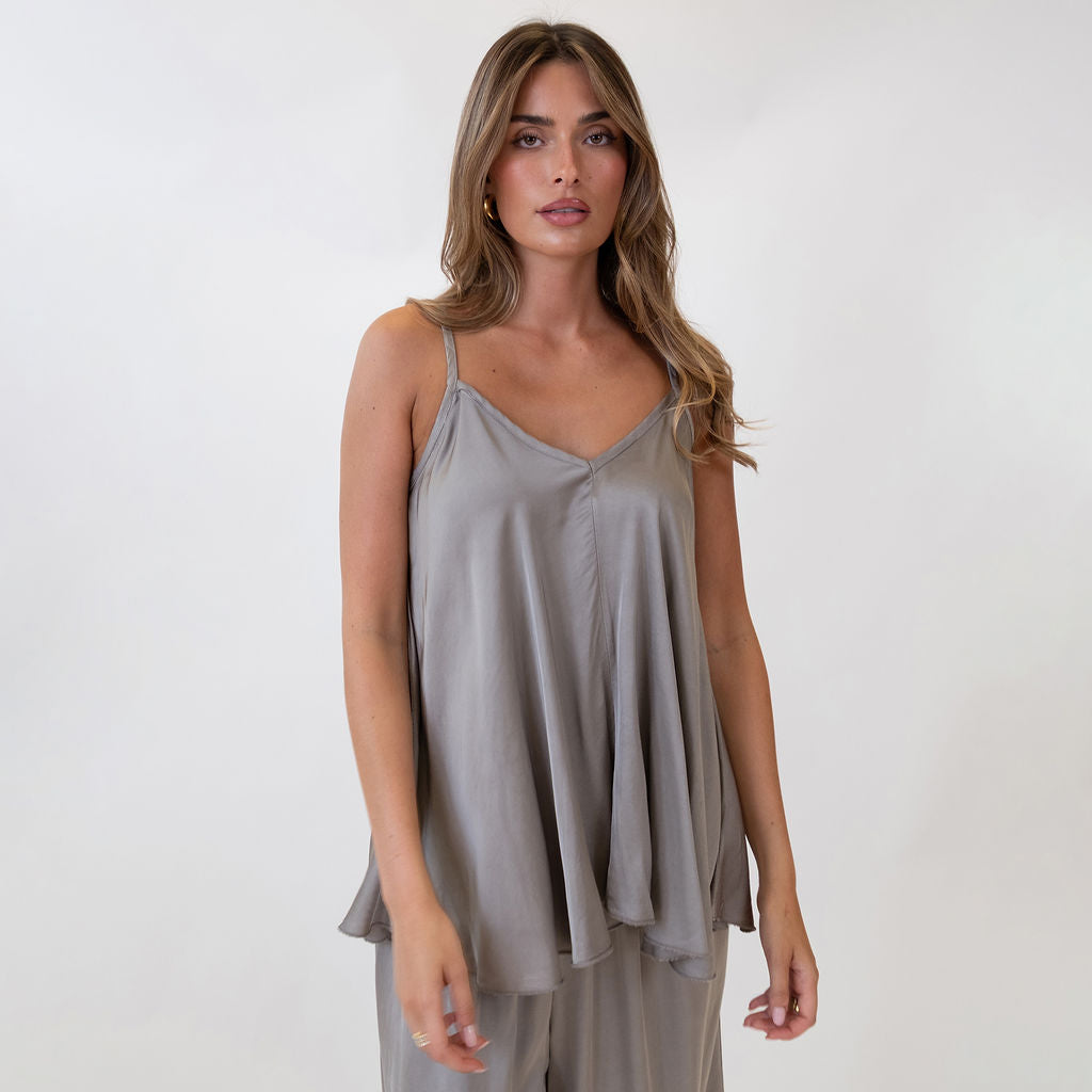 Clara | Top satinado
