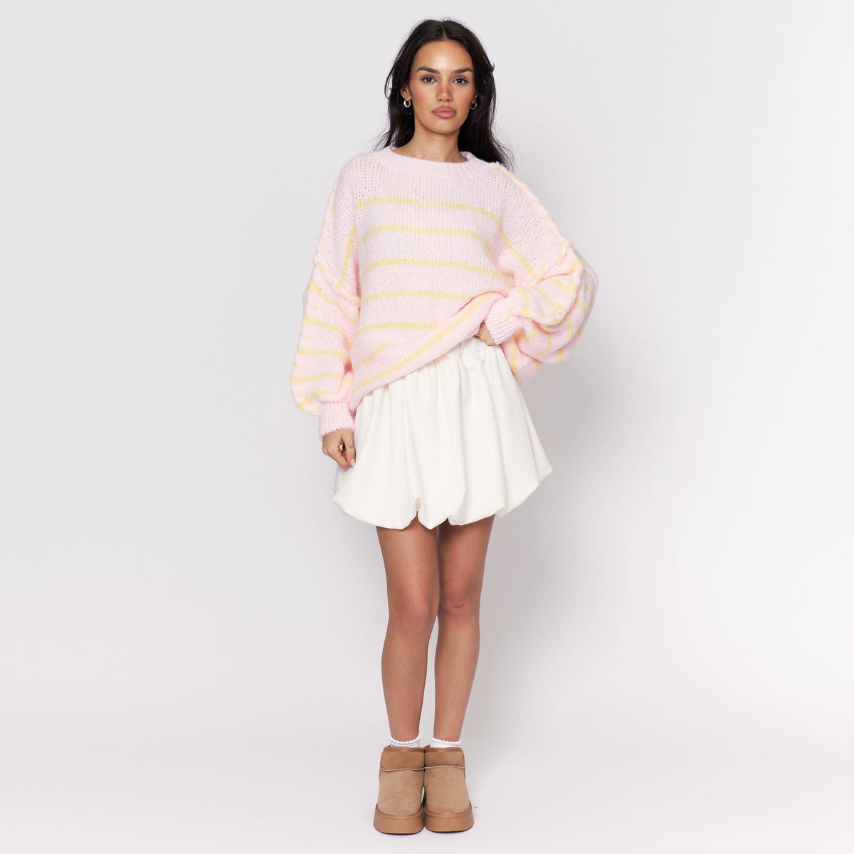 Coral | Jersey oversize de rayas marineras