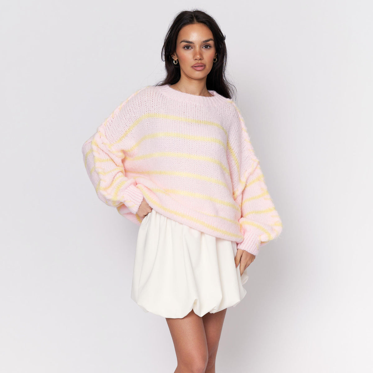 Coral | Jersey oversize de rayas marineras