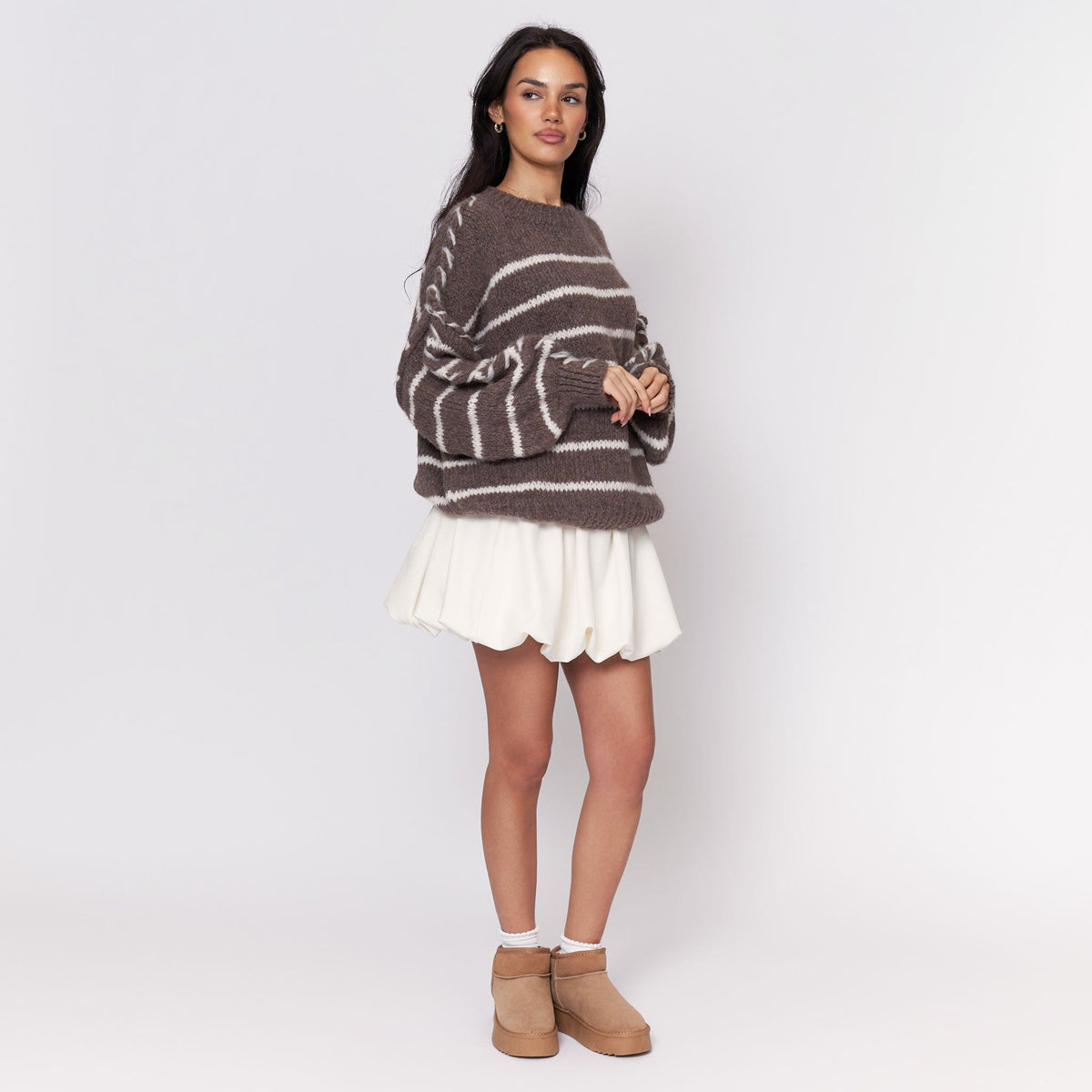 Coral | Jersey oversize de rayas marineras