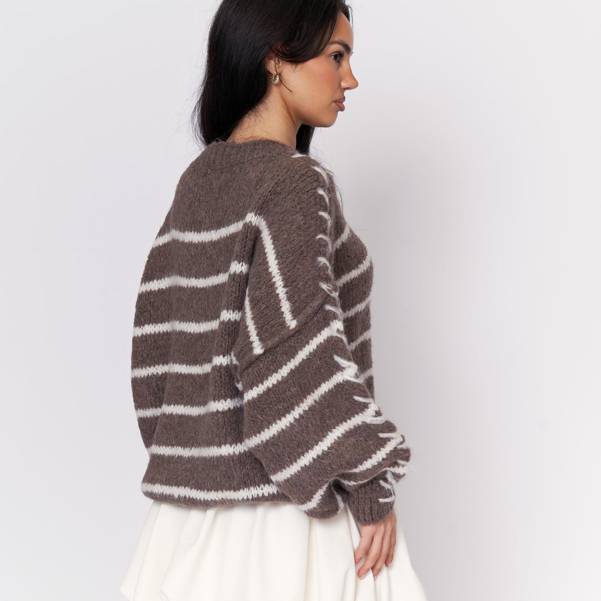 Coral | Jersey oversize de rayas marineras