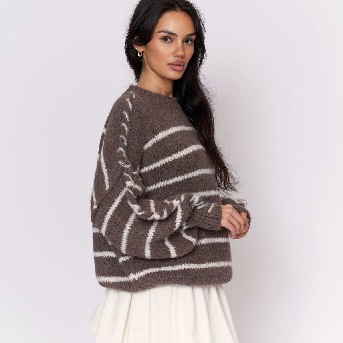 Coral | Jersey oversize de rayas marineras
