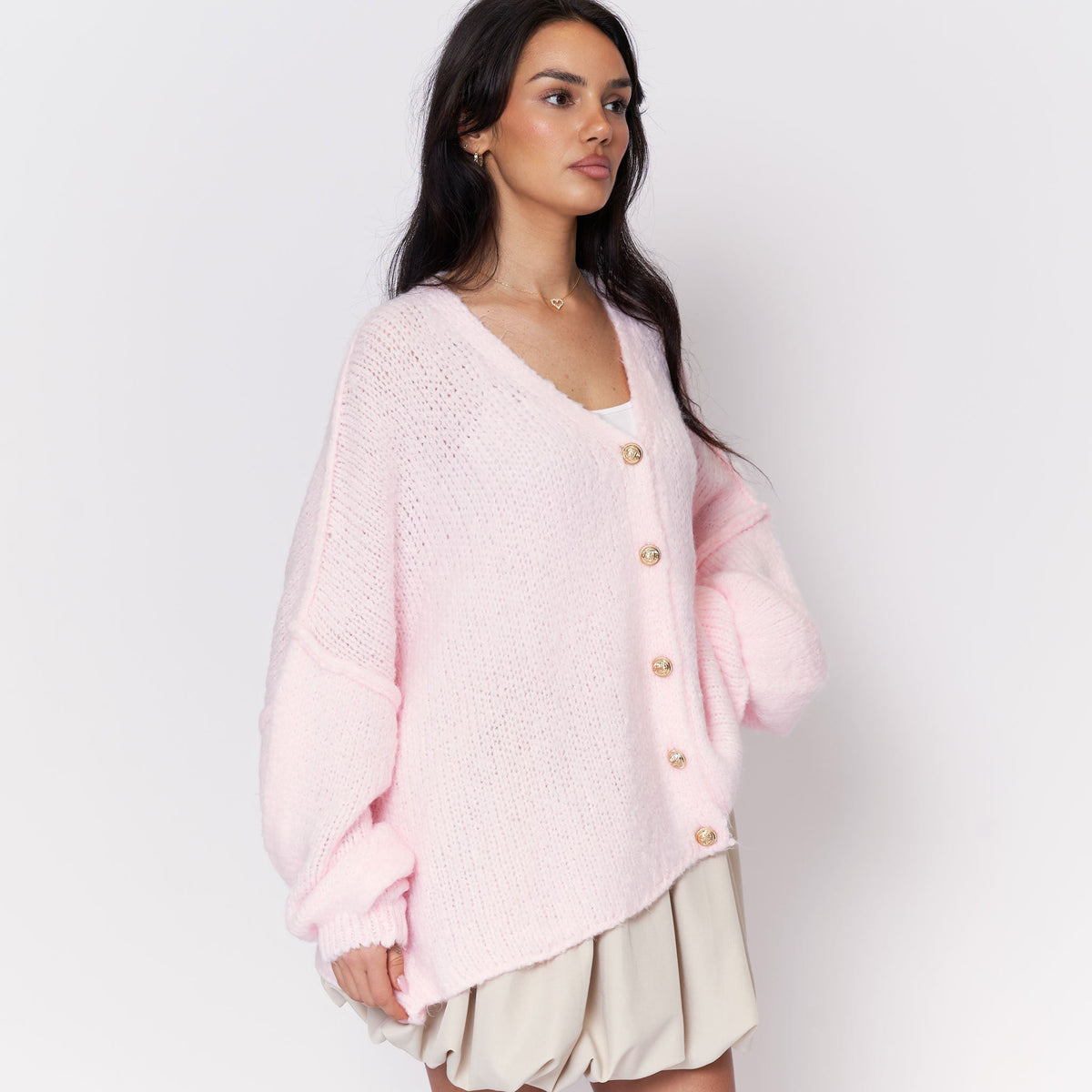 Tamara | Cárdigan oversize con escote en V y botones