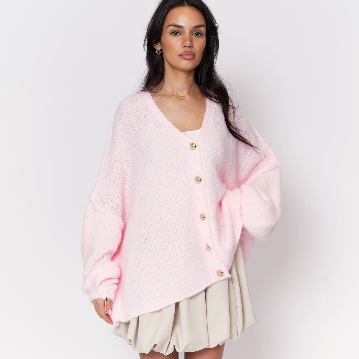 Tamara | Cárdigan oversize con escote en V y botones