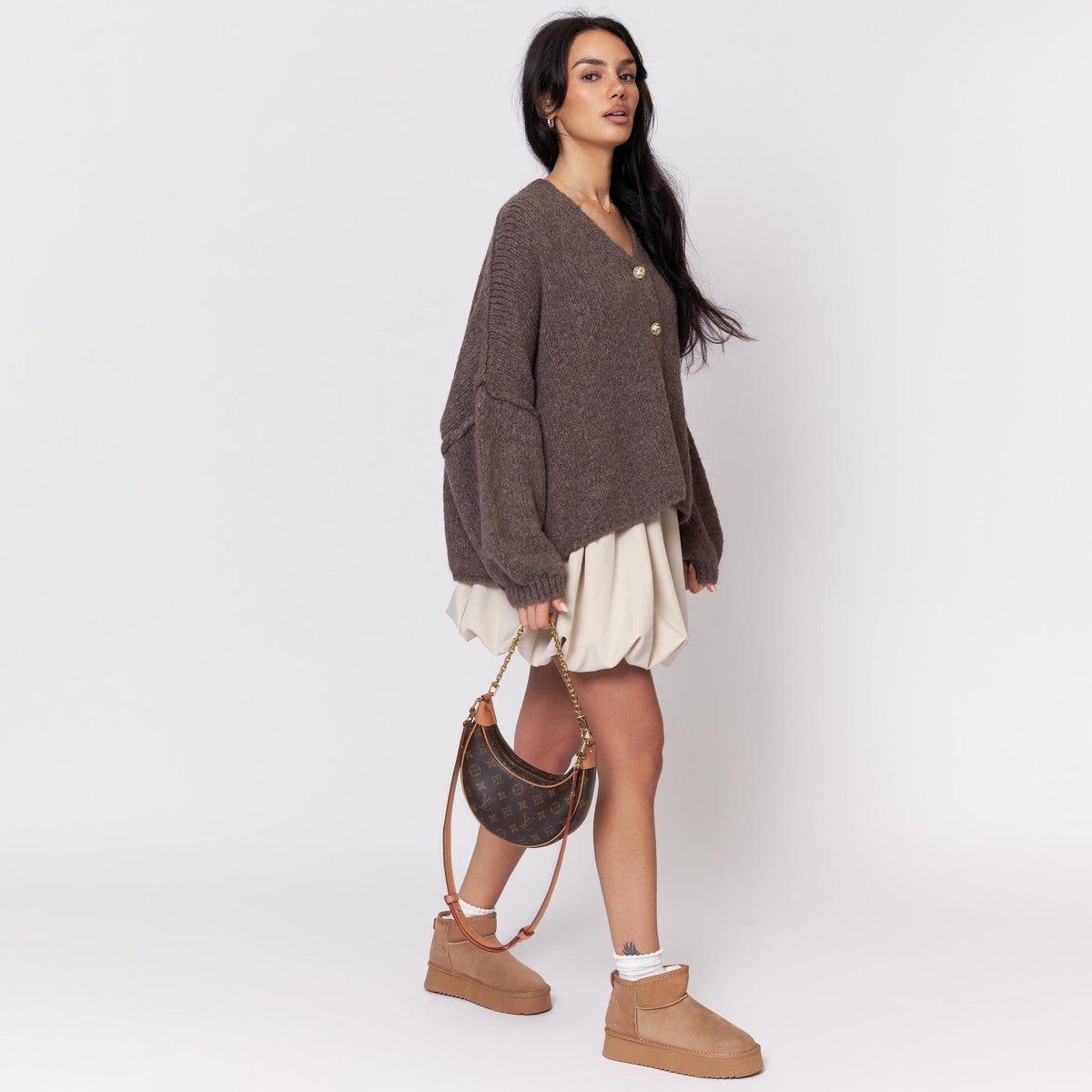 Tamara | Cárdigan oversize con escote en V y botones