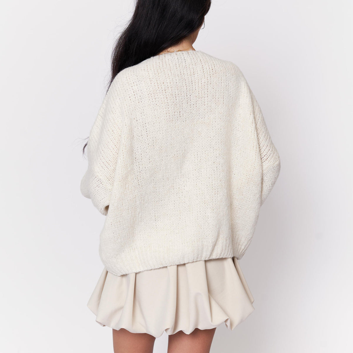 Noemí | Cárdigan oversize con lazos delanteros