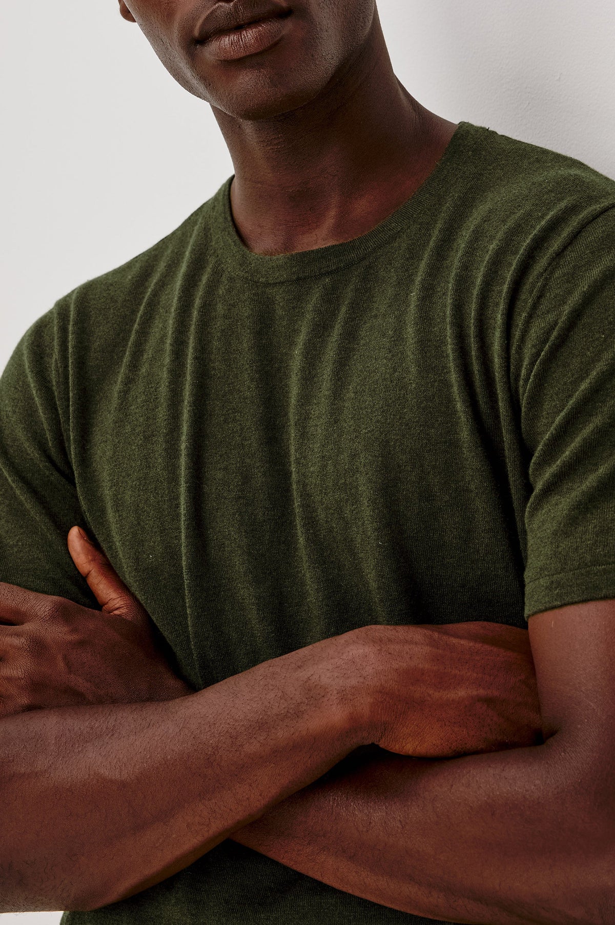 Mason | Camiseta de algodón y cachemir · Verde abeto