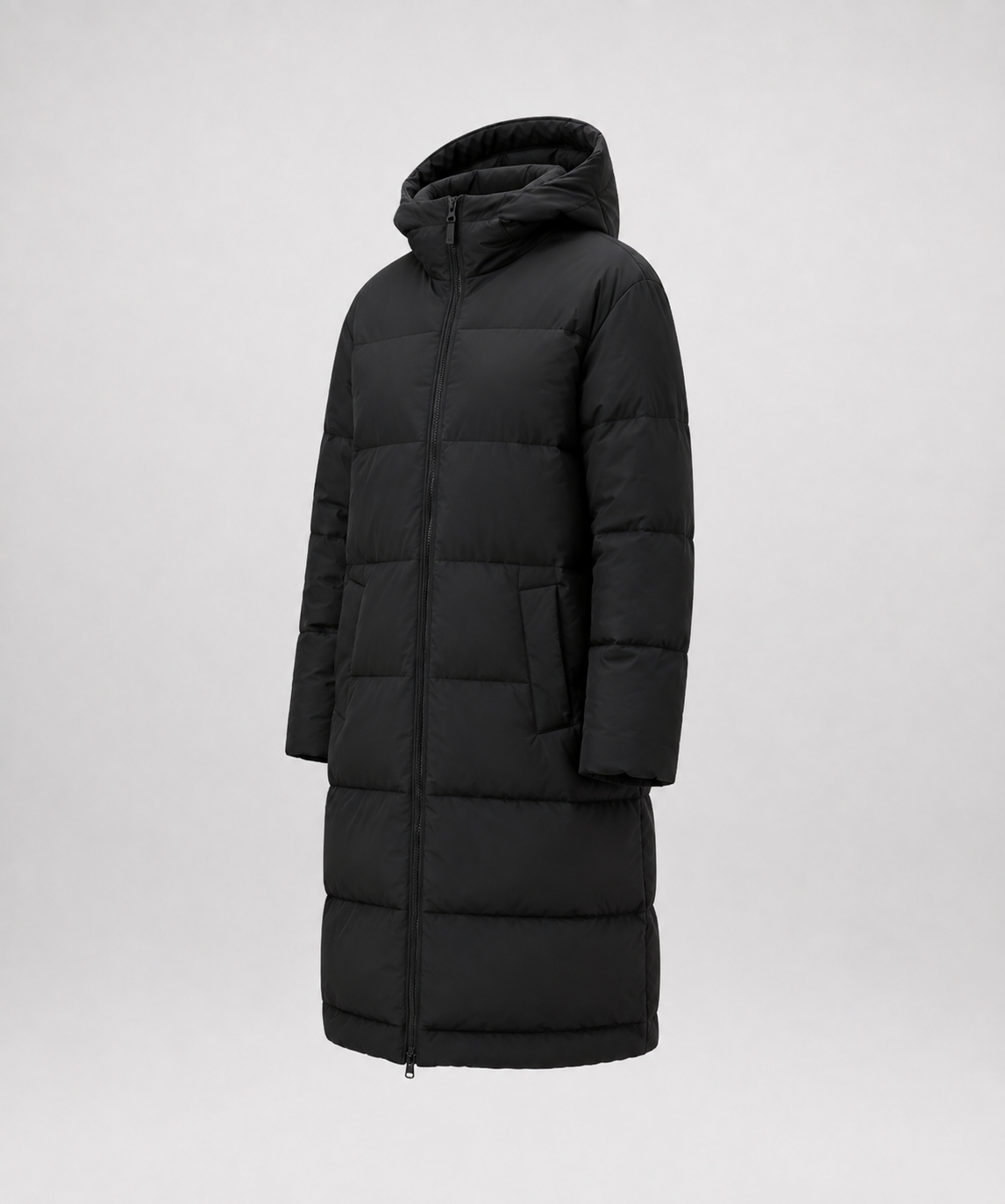 Abrigo Puffer Largo, vista de producto a 45 grados