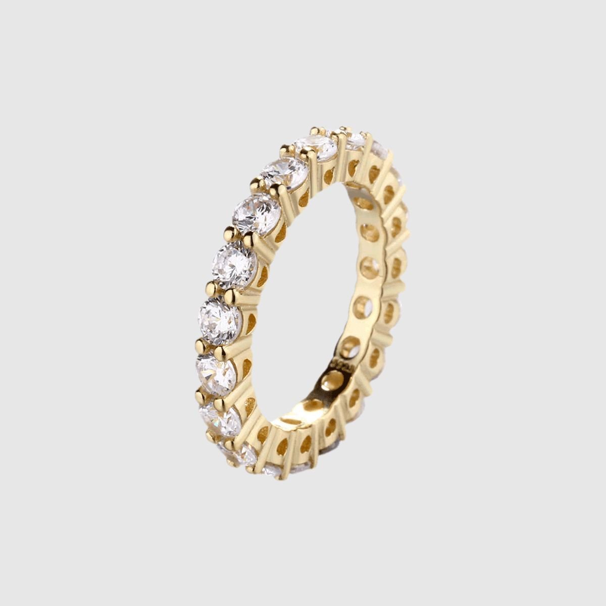 Itziar | Anillo alianza de piedras redondas