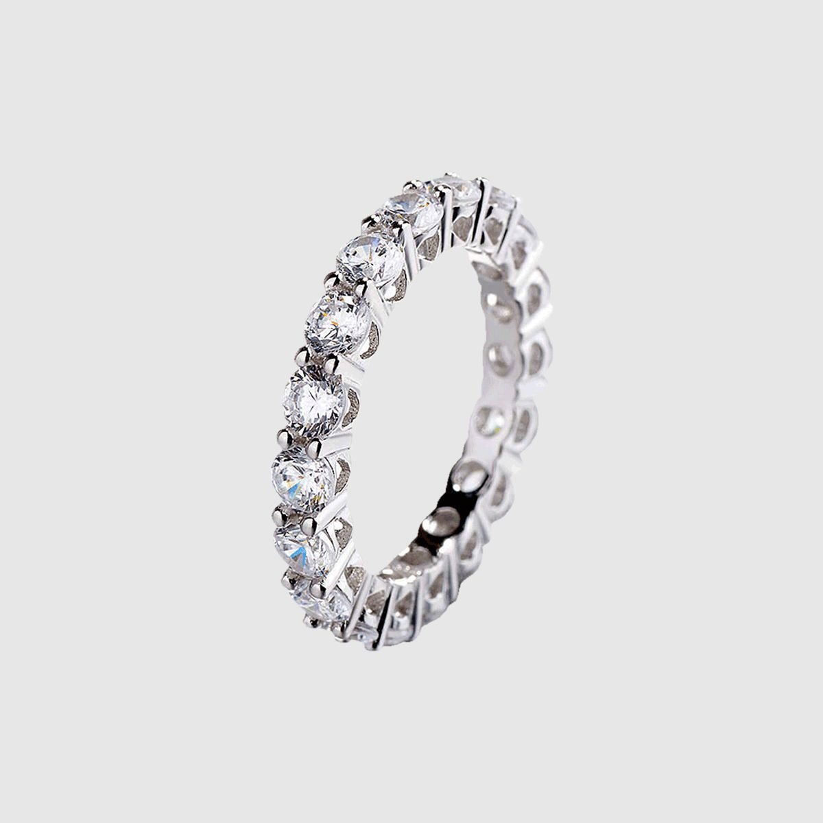 Itziar | Anillo alianza de piedras redondas