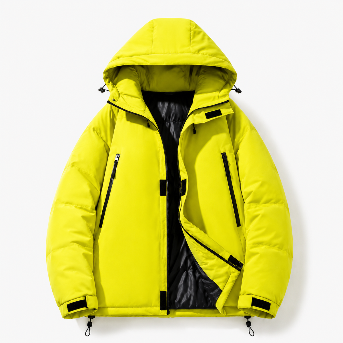 Chaqueta Técnica Axis amarillo neón, vista frontal