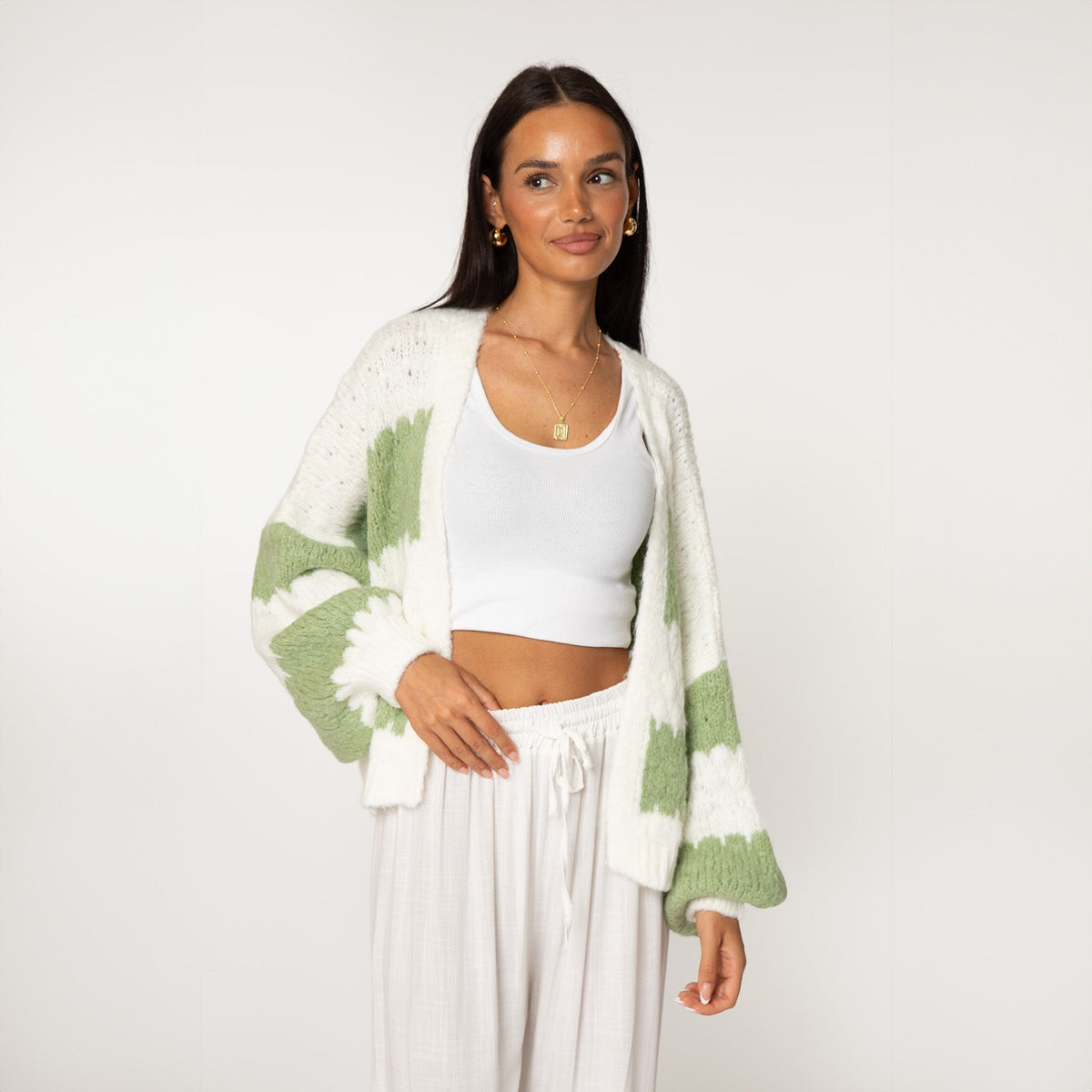 Carmen | Cárdigan oversize de rayas anchas