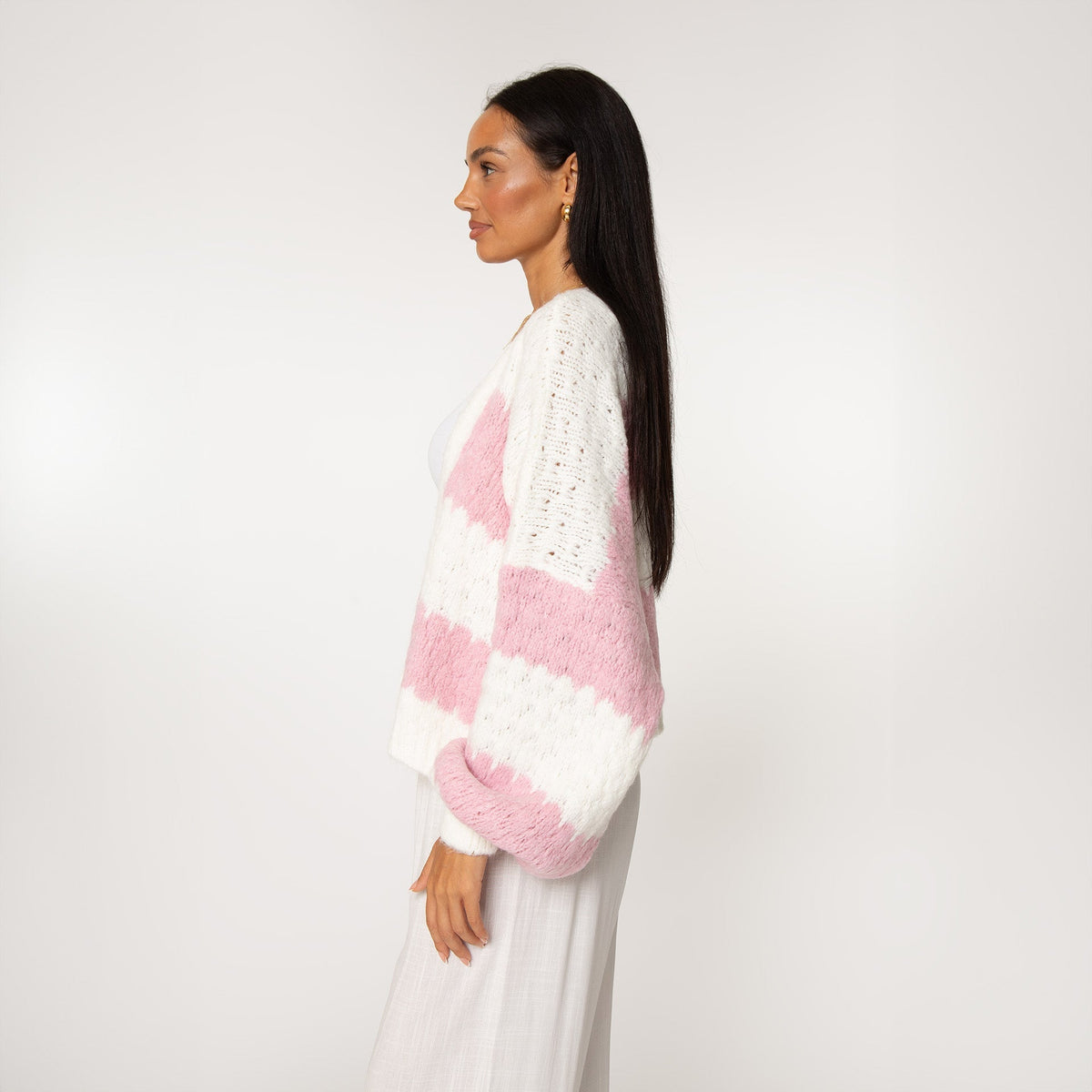 Carmen | Cárdigan oversize de rayas anchas