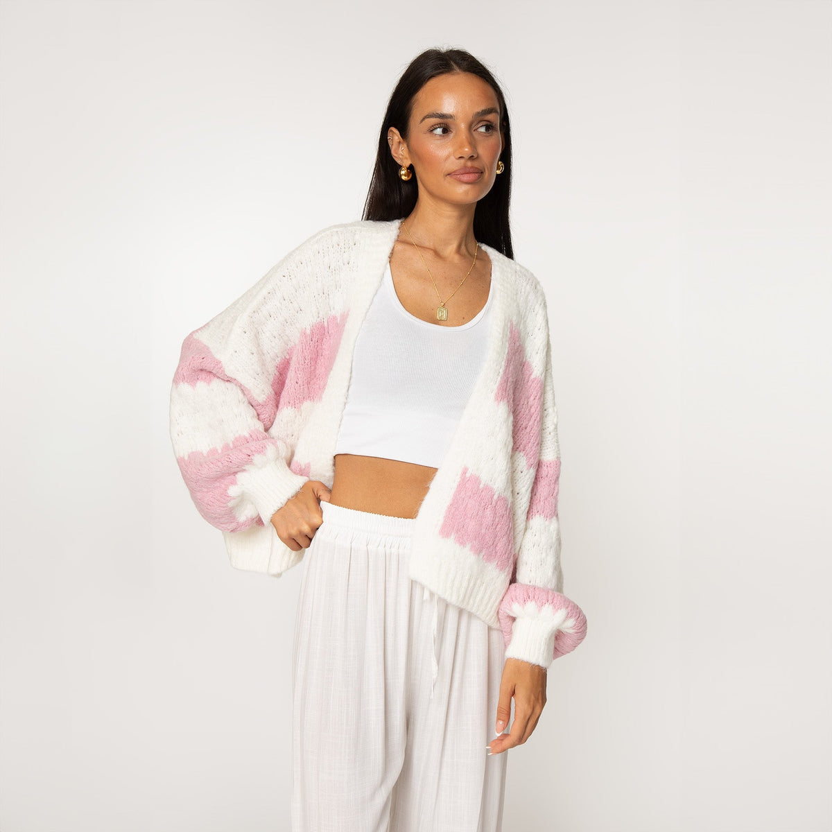 Carmen | Cárdigan oversize de rayas anchas