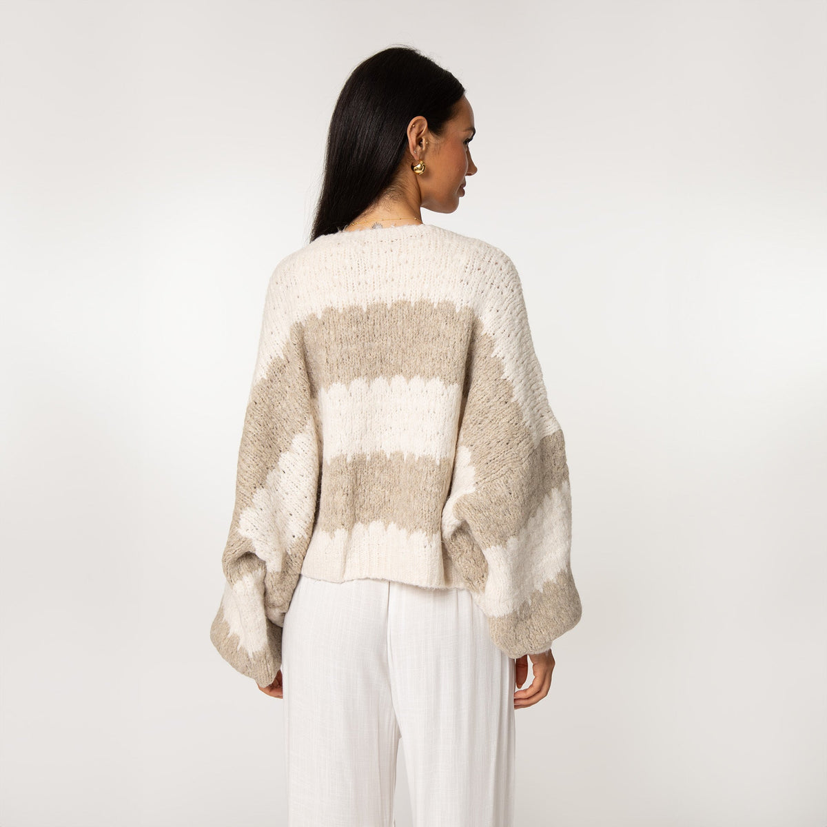 Carmen | Cárdigan oversize de rayas anchas