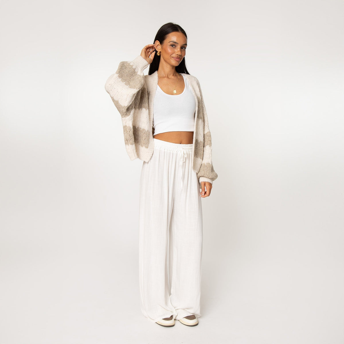 Carmen | Cárdigan oversize de rayas anchas