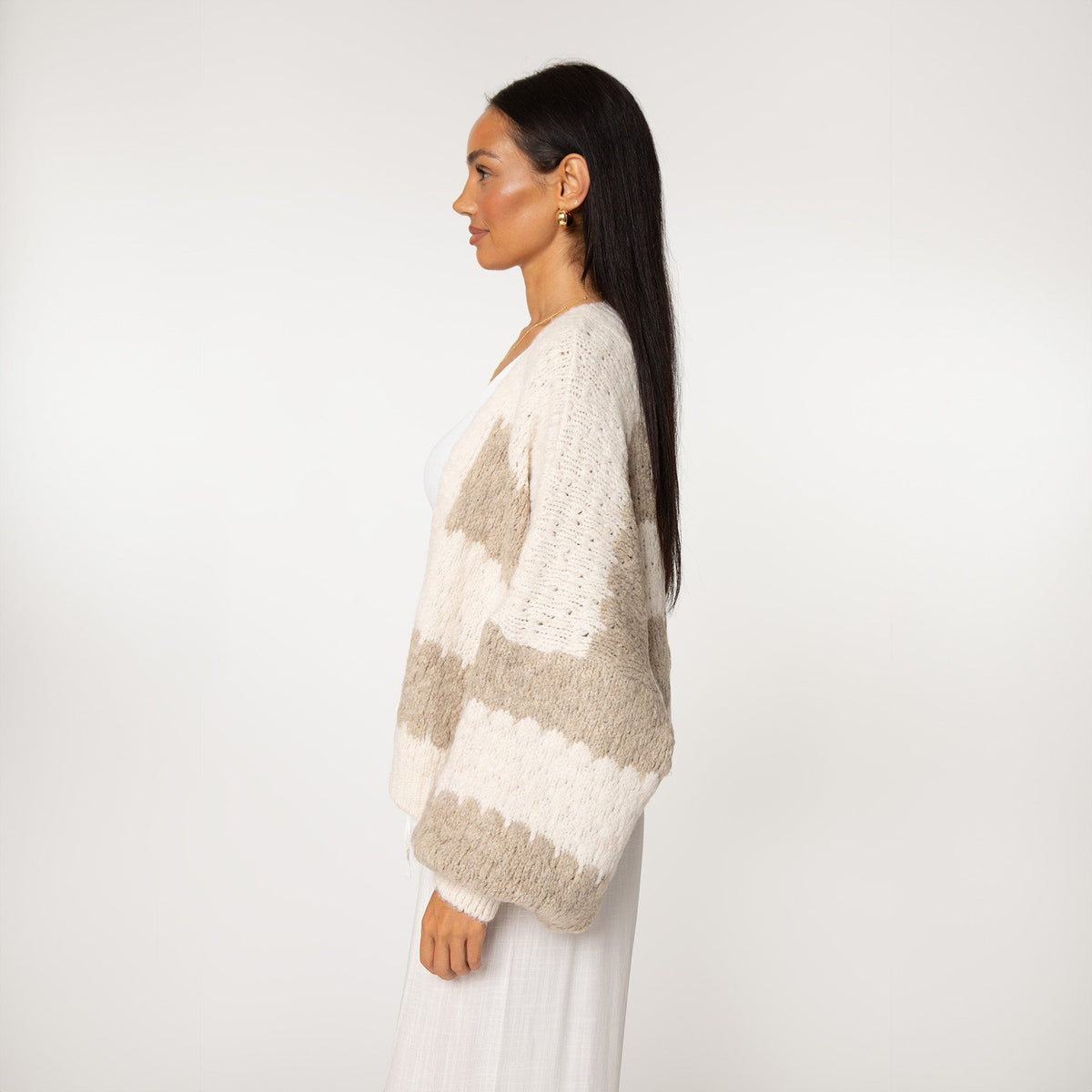 Carmen | Cárdigan oversize de rayas anchas