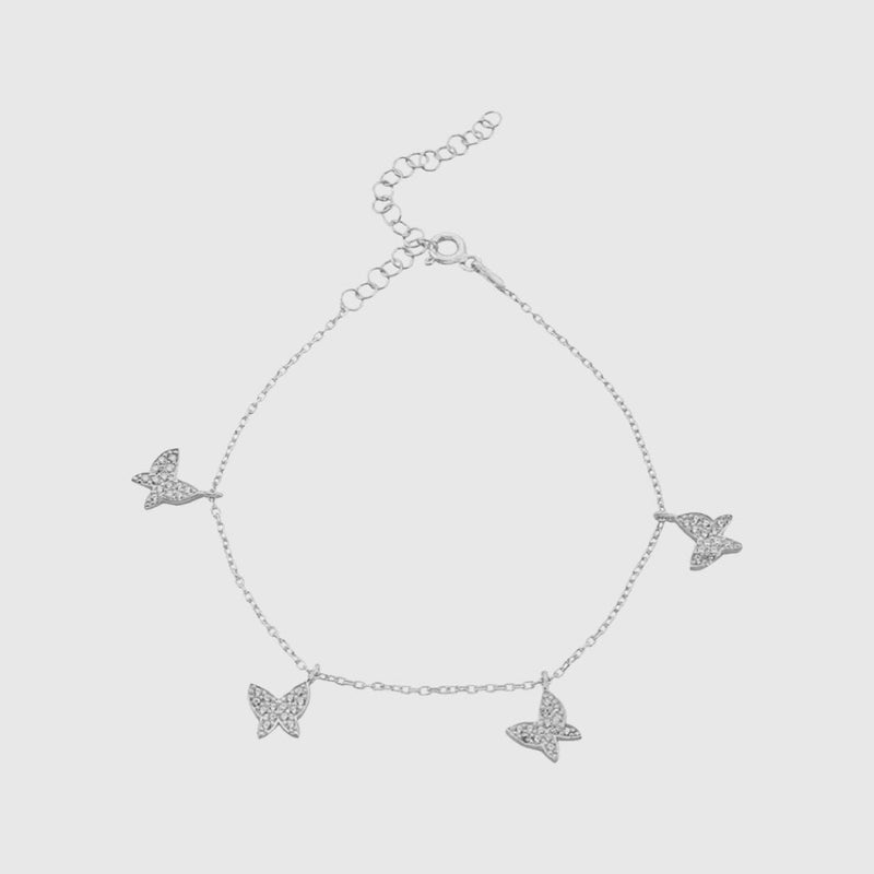 Amanda | Pulsera con colgantes de mariposa