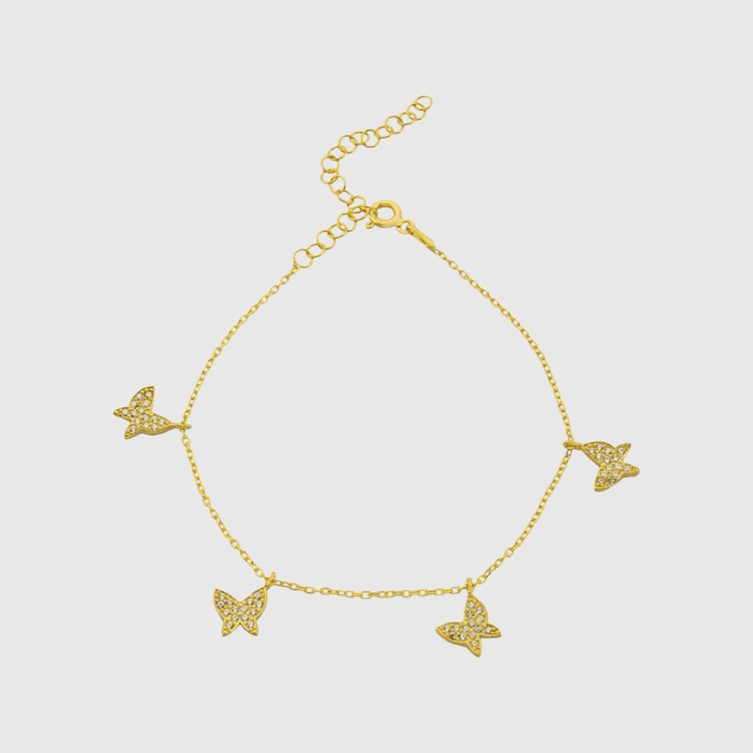Amanda | Pulsera con colgantes de mariposa