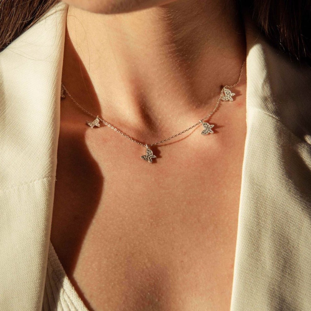 Berenice | Collar con colgantes de mariposa