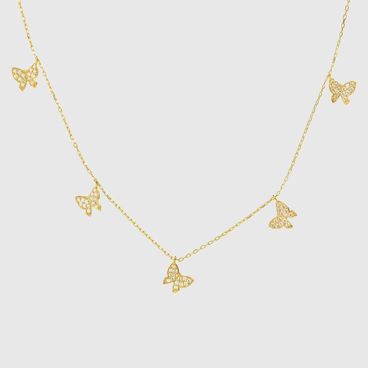 Berenice | Collar con colgantes de mariposa