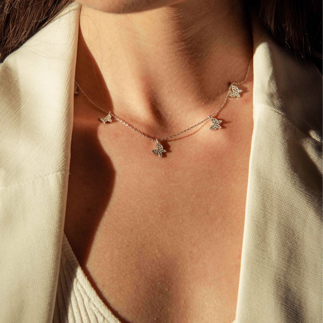Berenice | Collar con colgantes de mariposa
