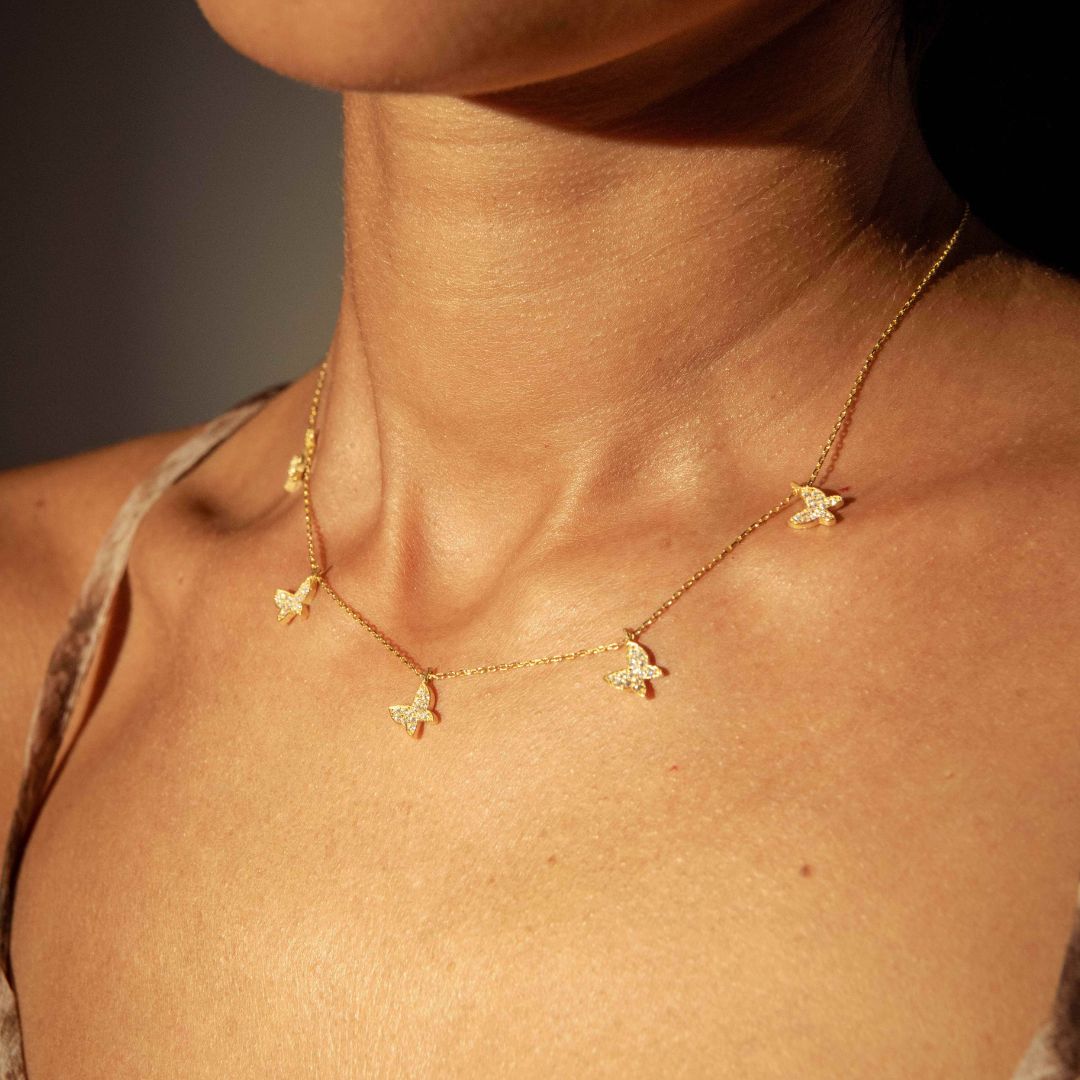 Berenice | Collar con colgantes de mariposa