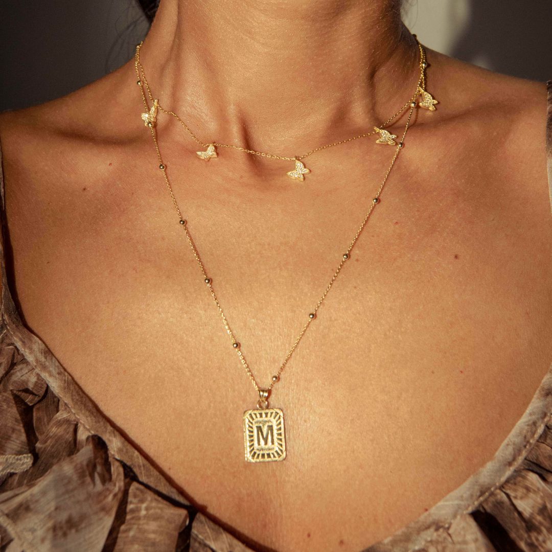Berenice | Collar con colgantes de mariposa