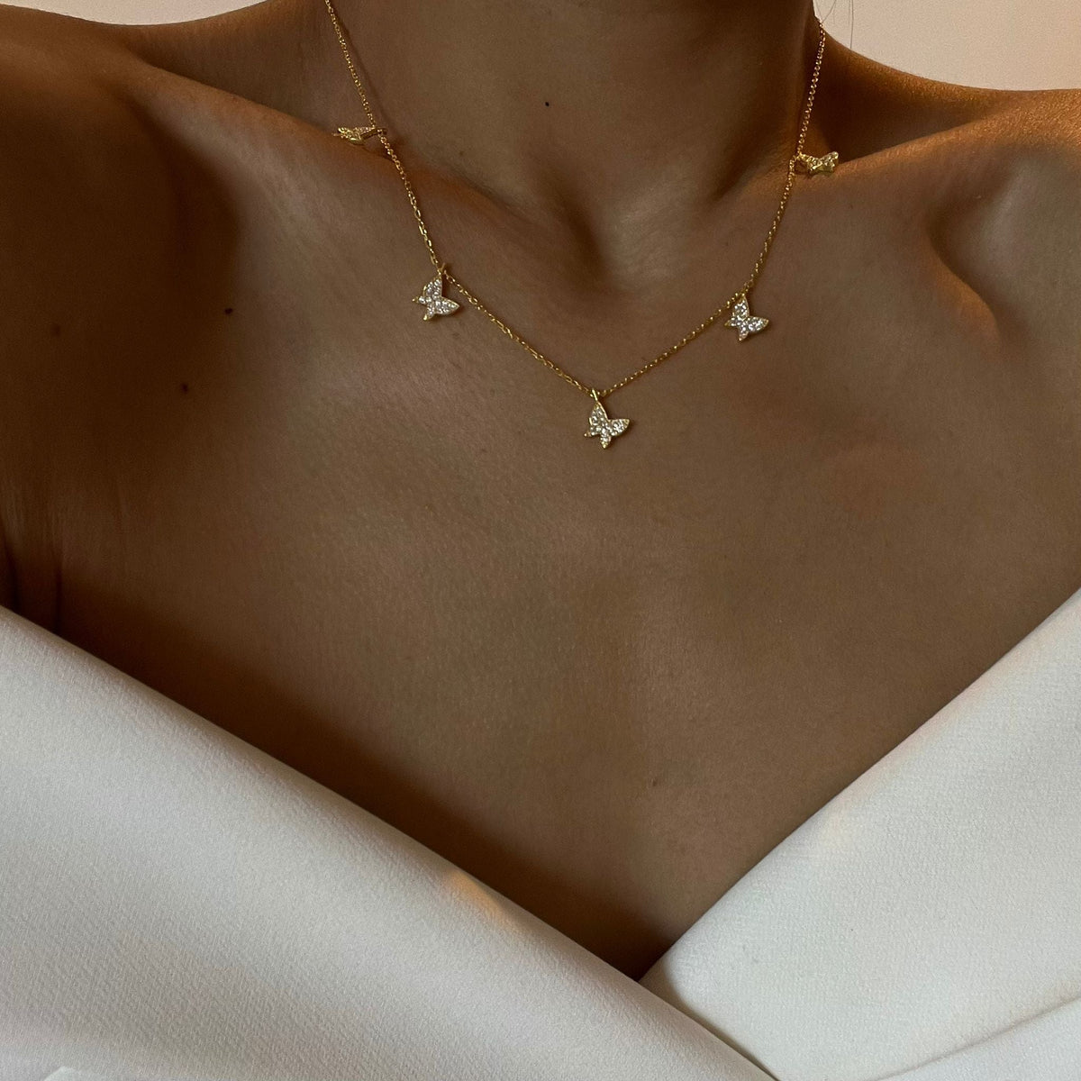 Berenice | Collar con colgantes de mariposa