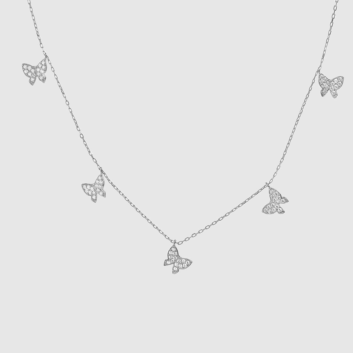 Berenice | Collar con colgantes de mariposa