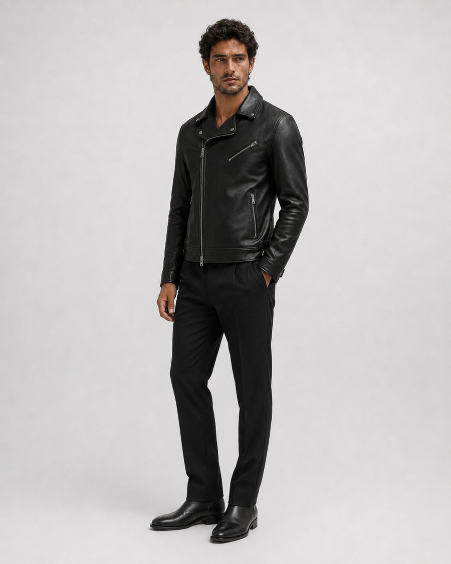Marco | Cazadora biker de piel