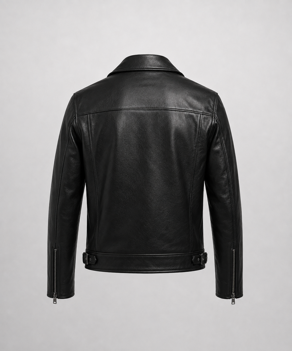 Cazadora Biker de Piel, vista trasera de producto