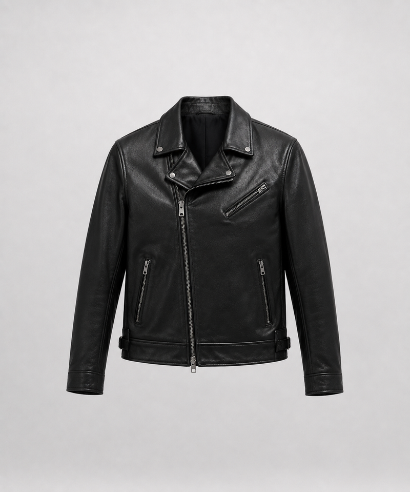 Cazadora Biker de Piel, vista frontal de producto