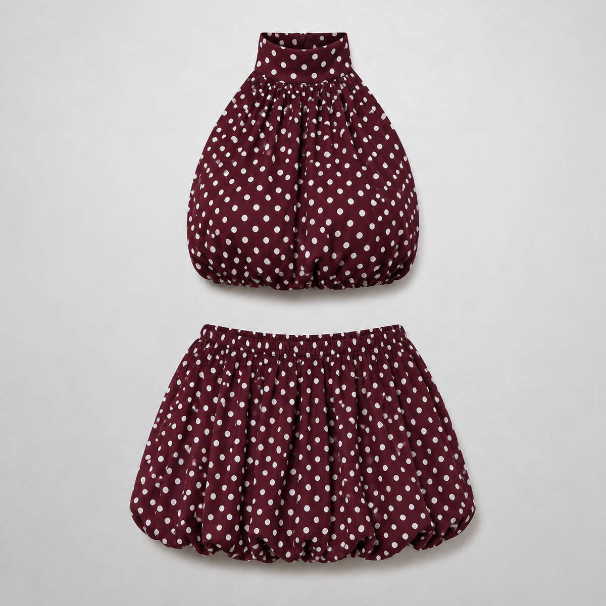 Conjunto Halter Bubble de lunares - dos piezas