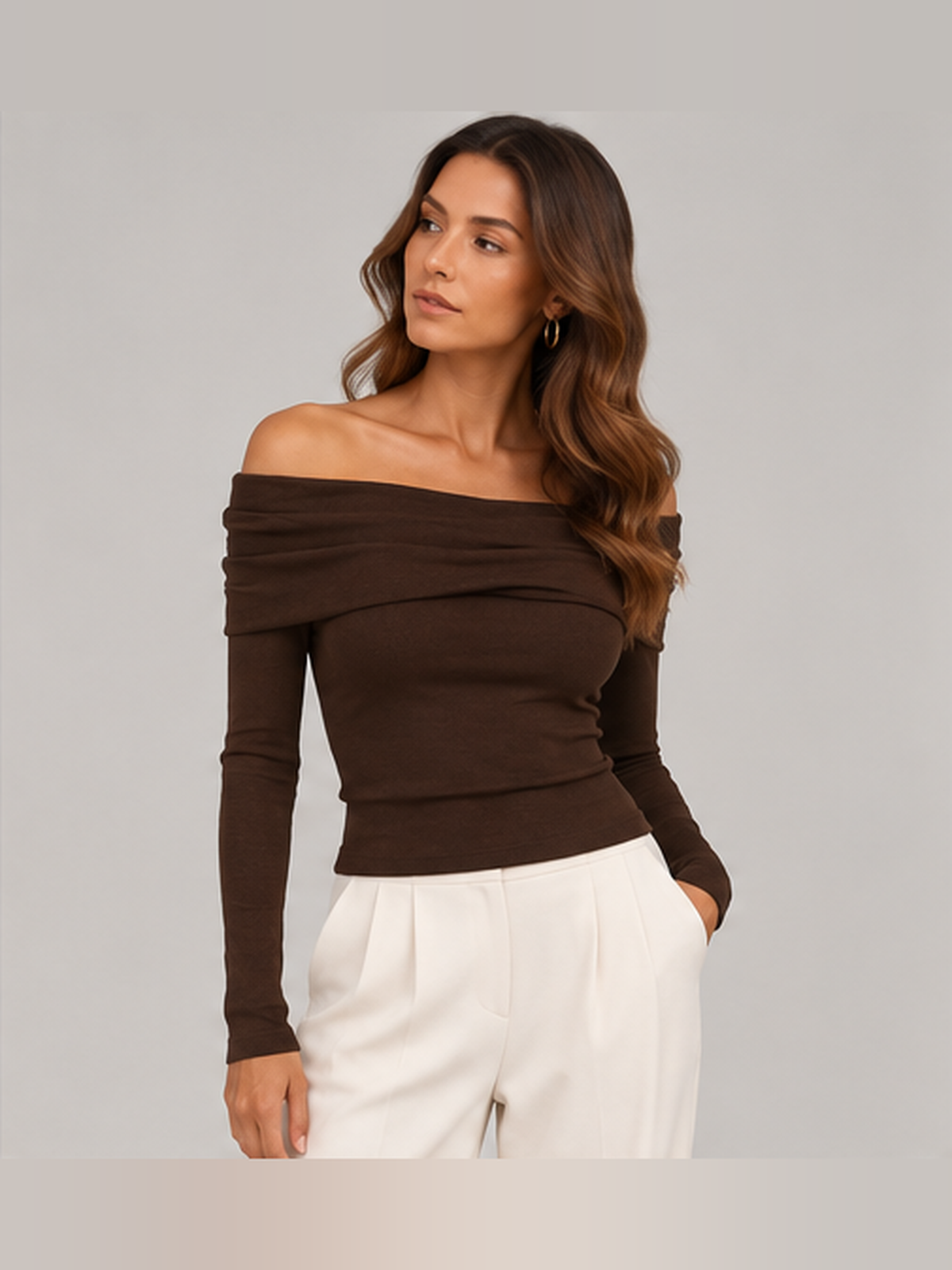 Maine | Top de lana merina con escote barco
