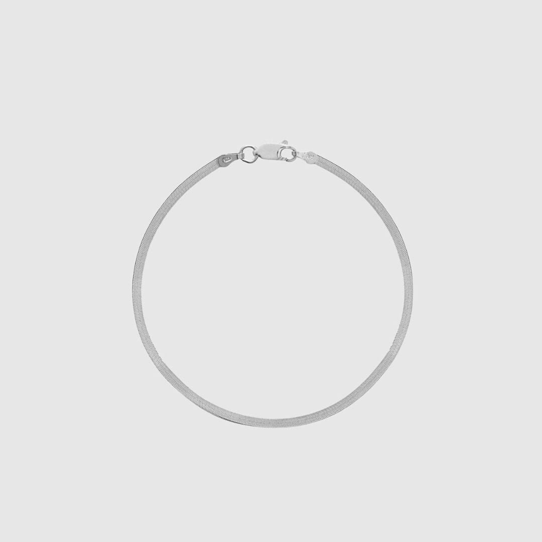 Jade | Pulsera de cadena serpiente plana