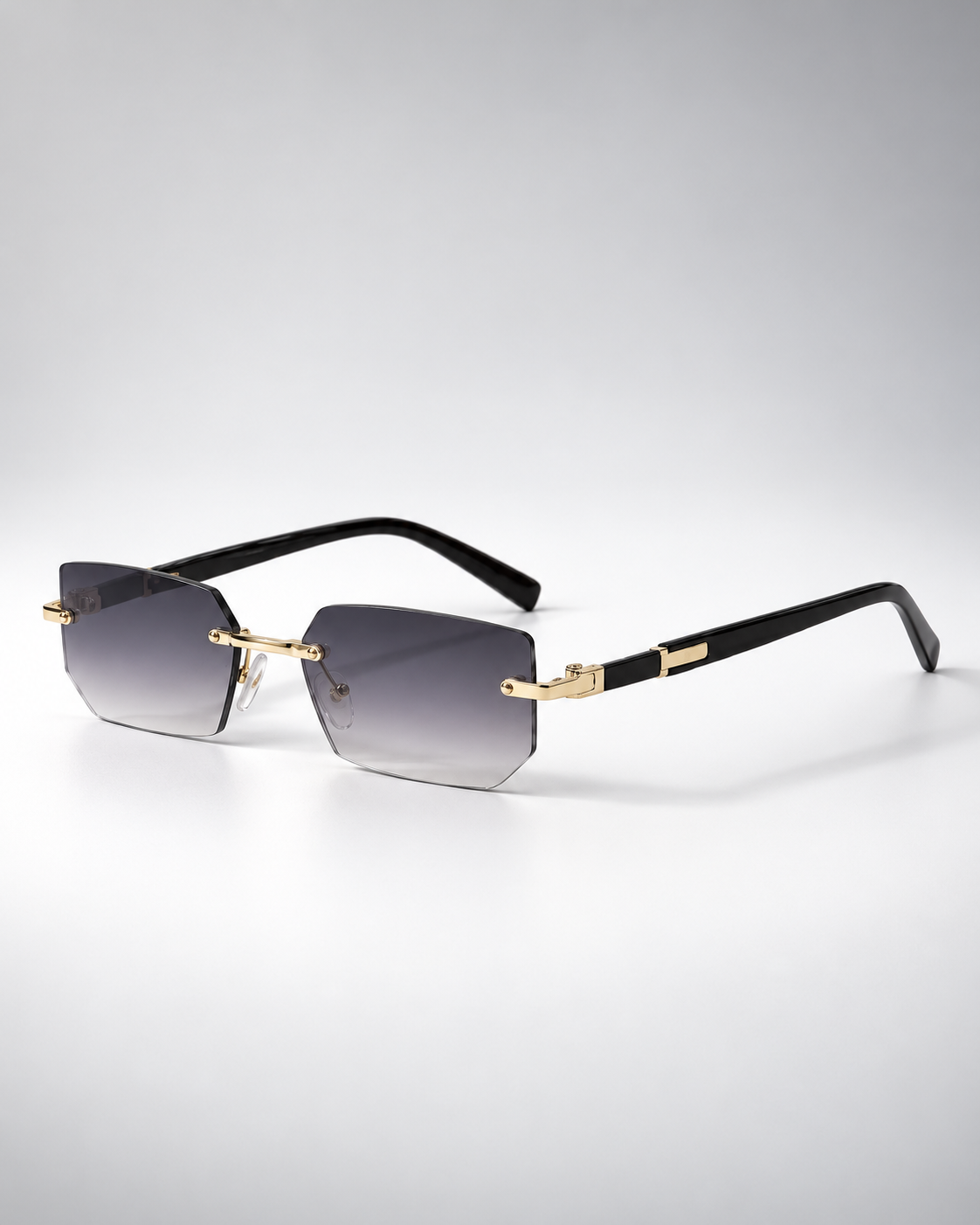 Gafas Rimless gris degradado