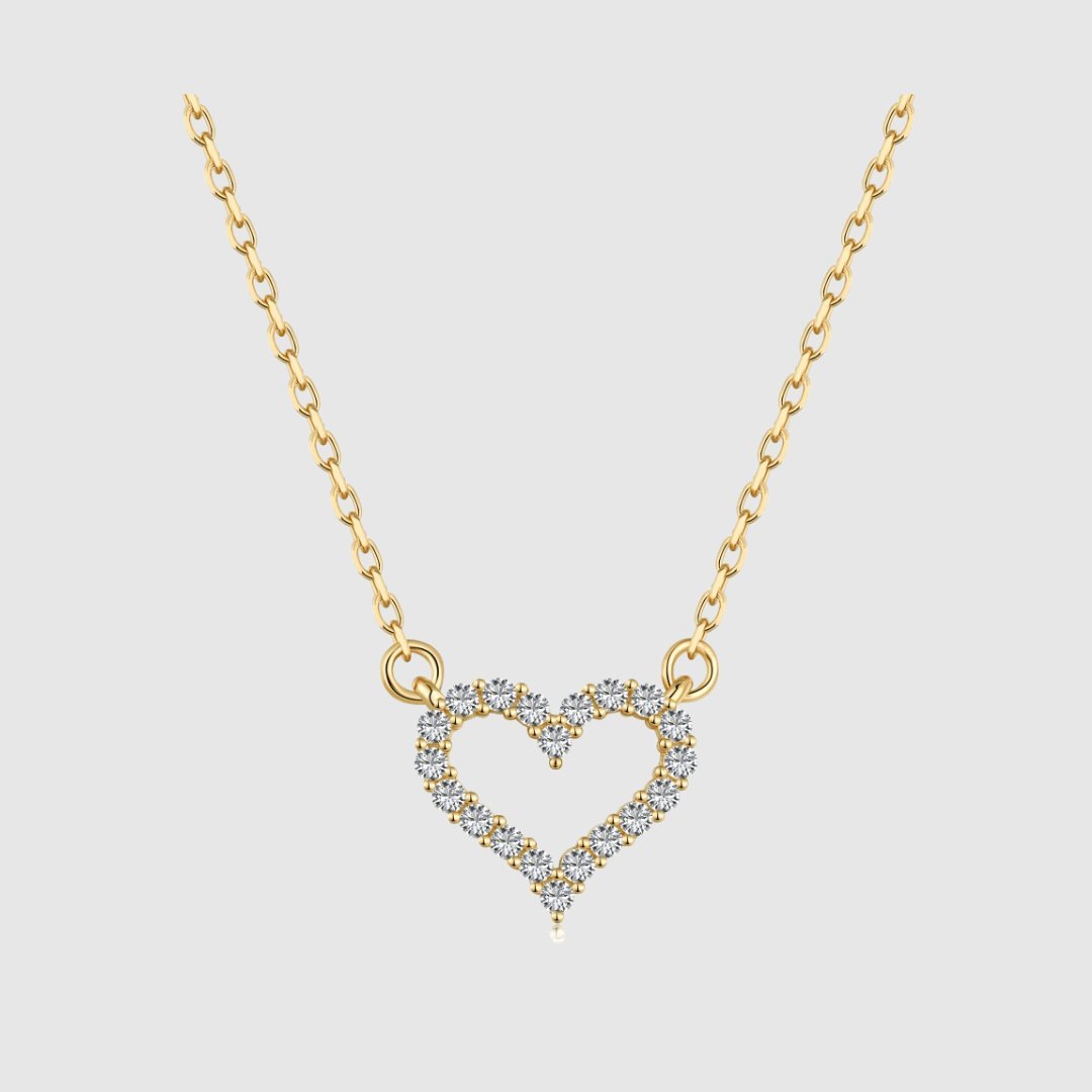 Mabel | Collar corazón de pedrería