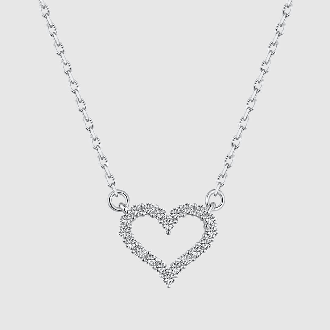 Mabel | Collar corazón de pedrería