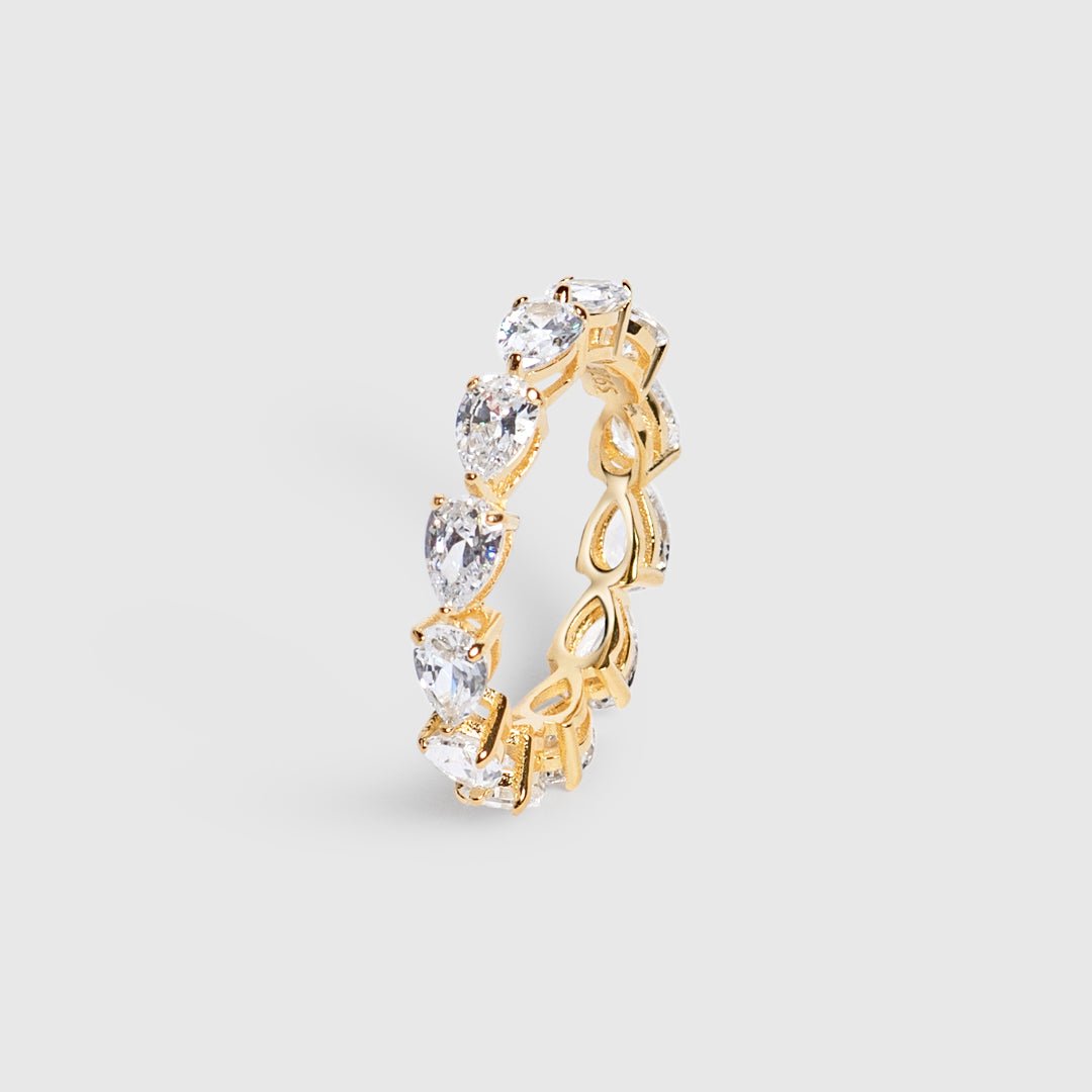 Roma | Anillo alianza de piedras ovaladas