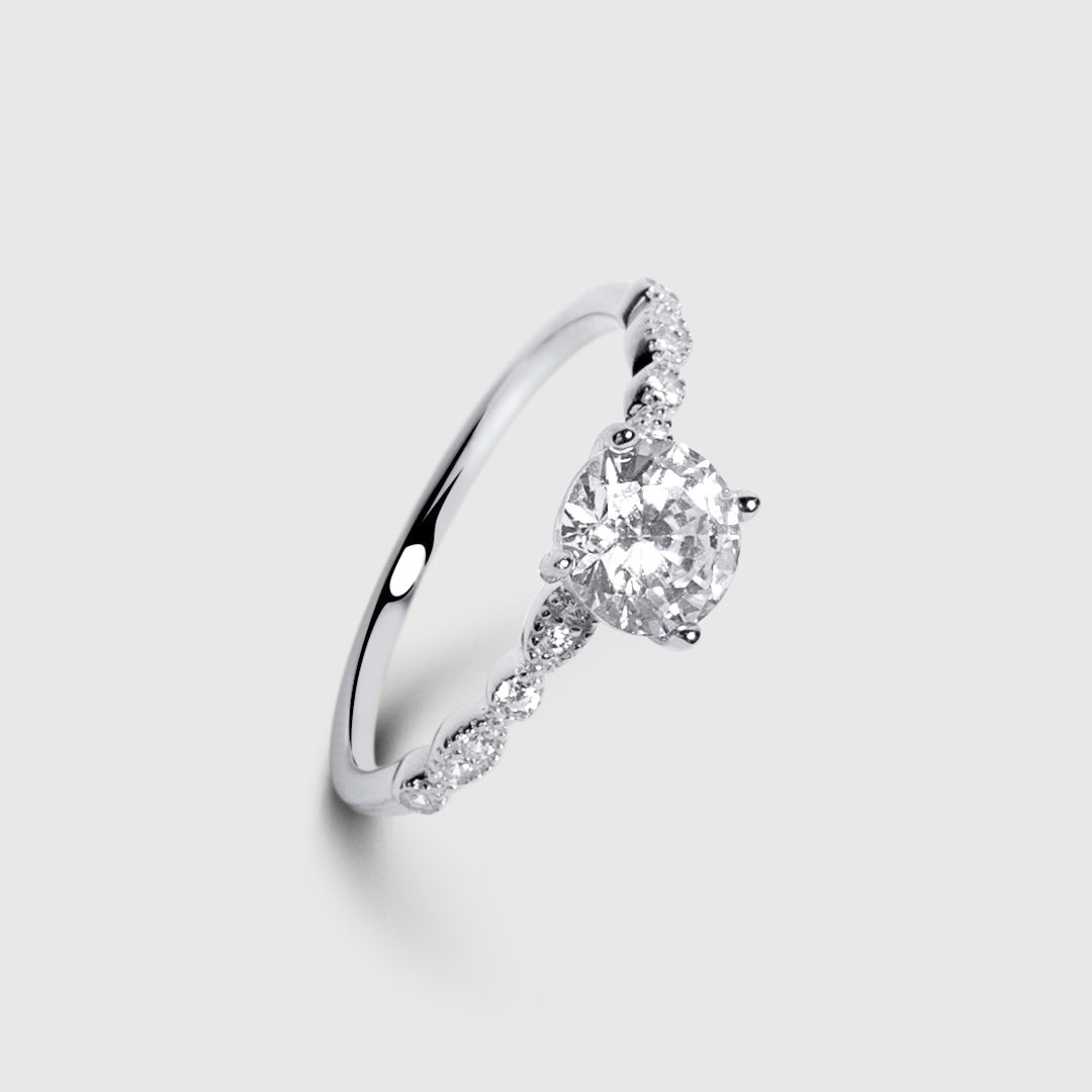 Sira | Anillo solitario con pedrería