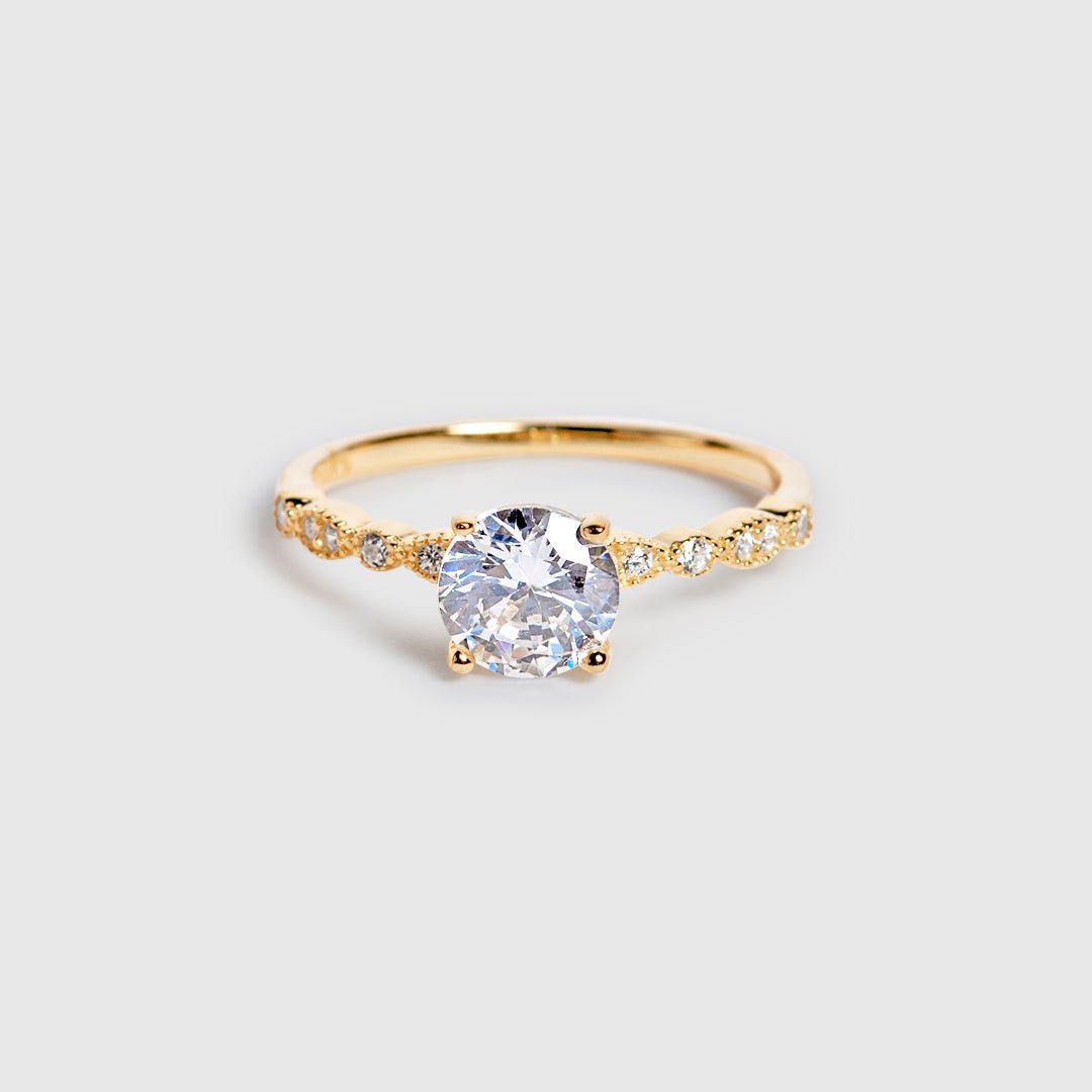 Sira | Anillo solitario con pedrería