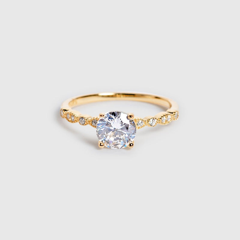 Sira | Anillo solitario con pedrería