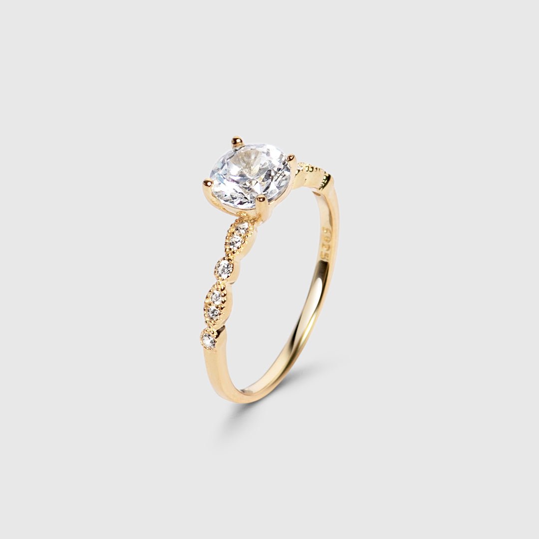 Sira | Anillo solitario con pedrería