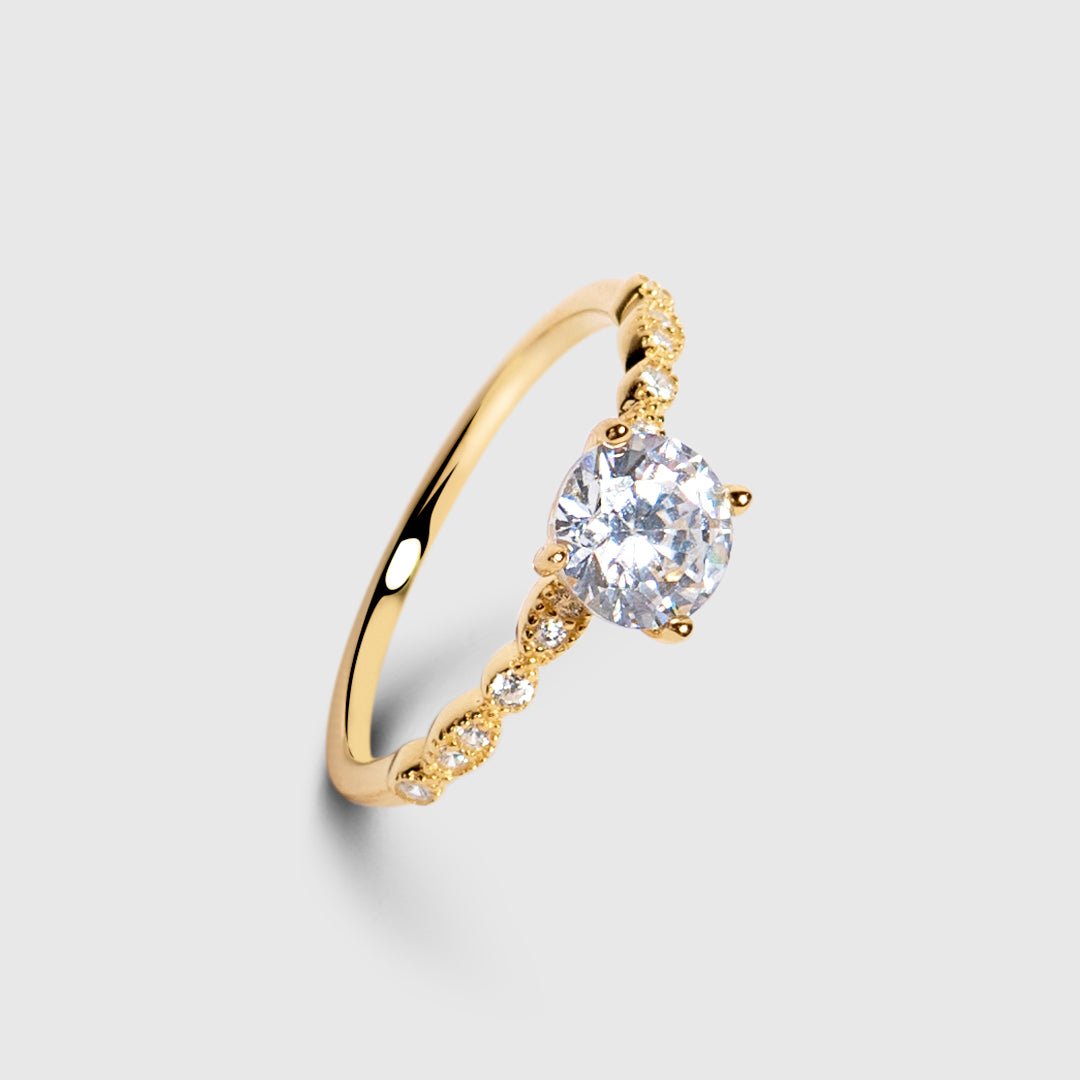 Sira | Anillo solitario con pedrería